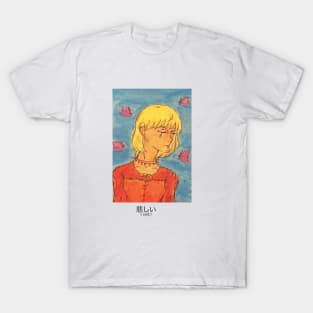 Cute Anime Blonde Girl Crying T-Shirt